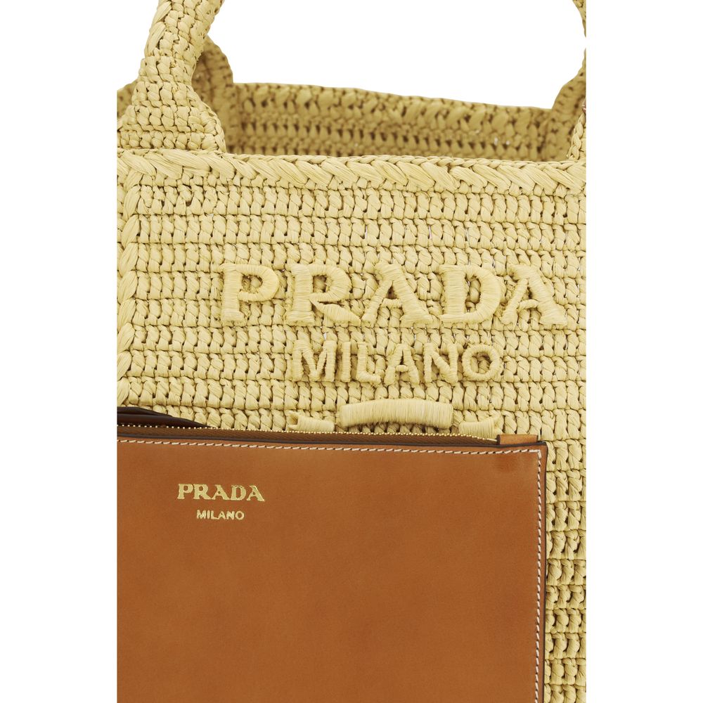 Prada Beige Viscose Shoulder Bag