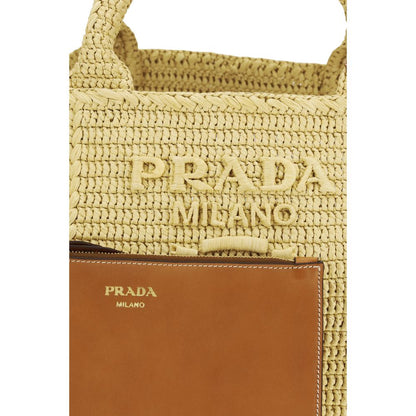Prada Beige Viscose Shoulder Bag