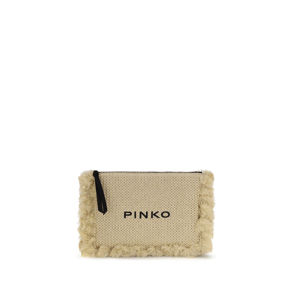 PINKO Beige Polypropylene Clutch Bag