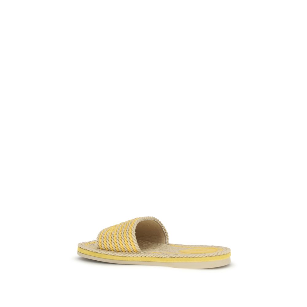 Chloé Beige Raffia Sandals