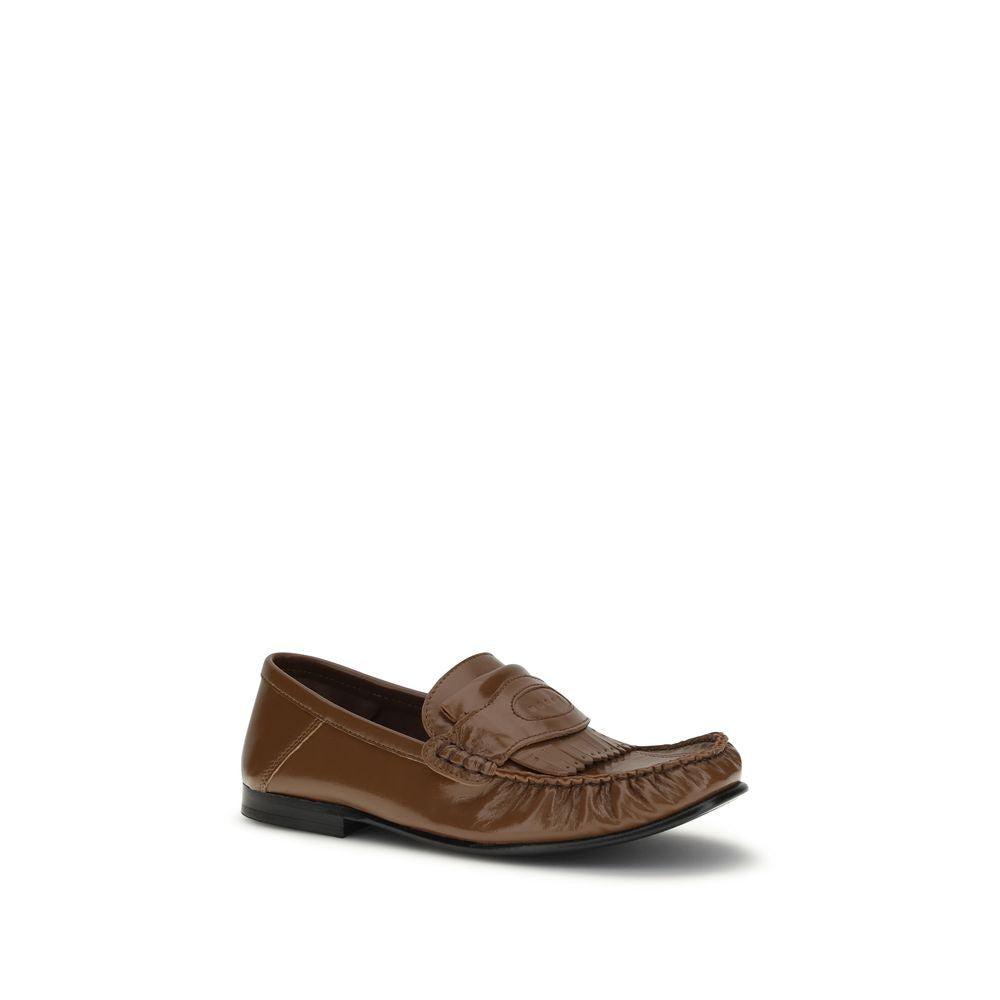 Marni Brown Lamb Ovis Aries Aries Slip-On Loafers