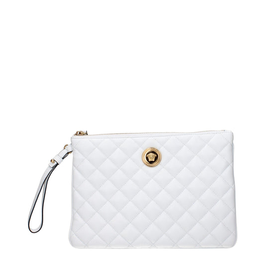 Versace Blue Leather Clutch Bag