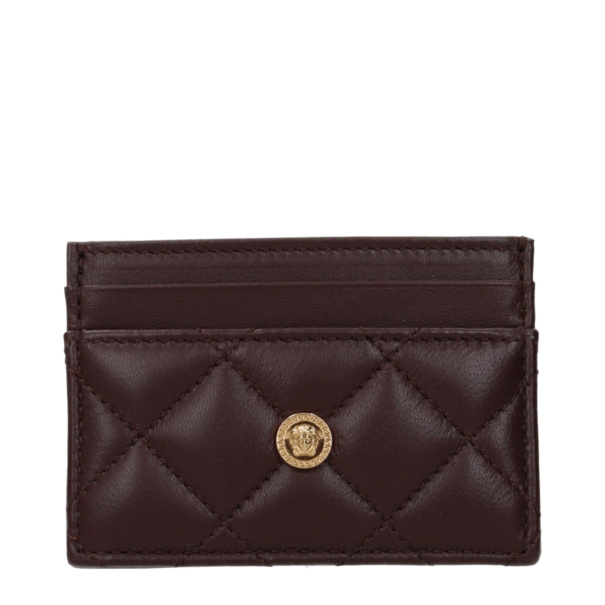 Versace Brown Leather Cardholder
