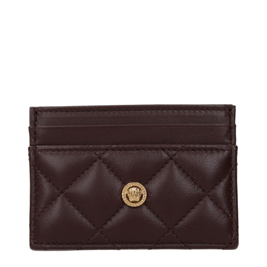 Versace Brown Leather Cardholder