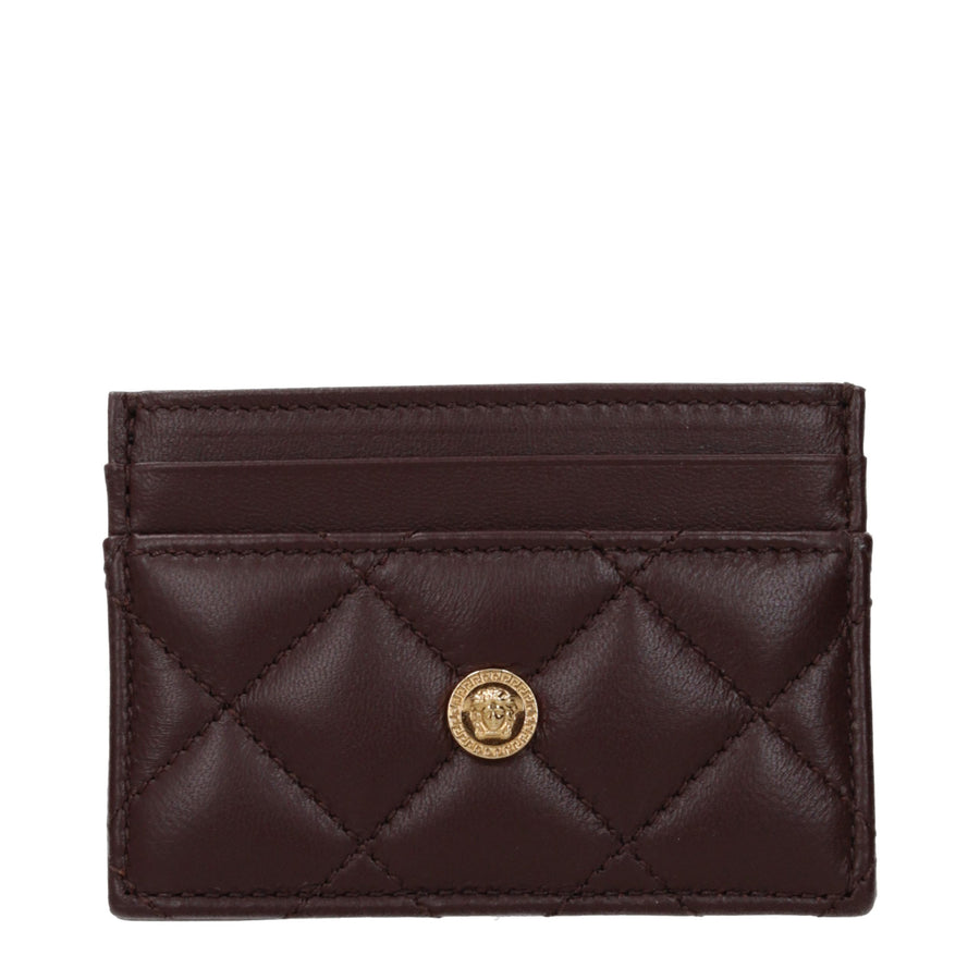Versace Brown Leather Cardholder