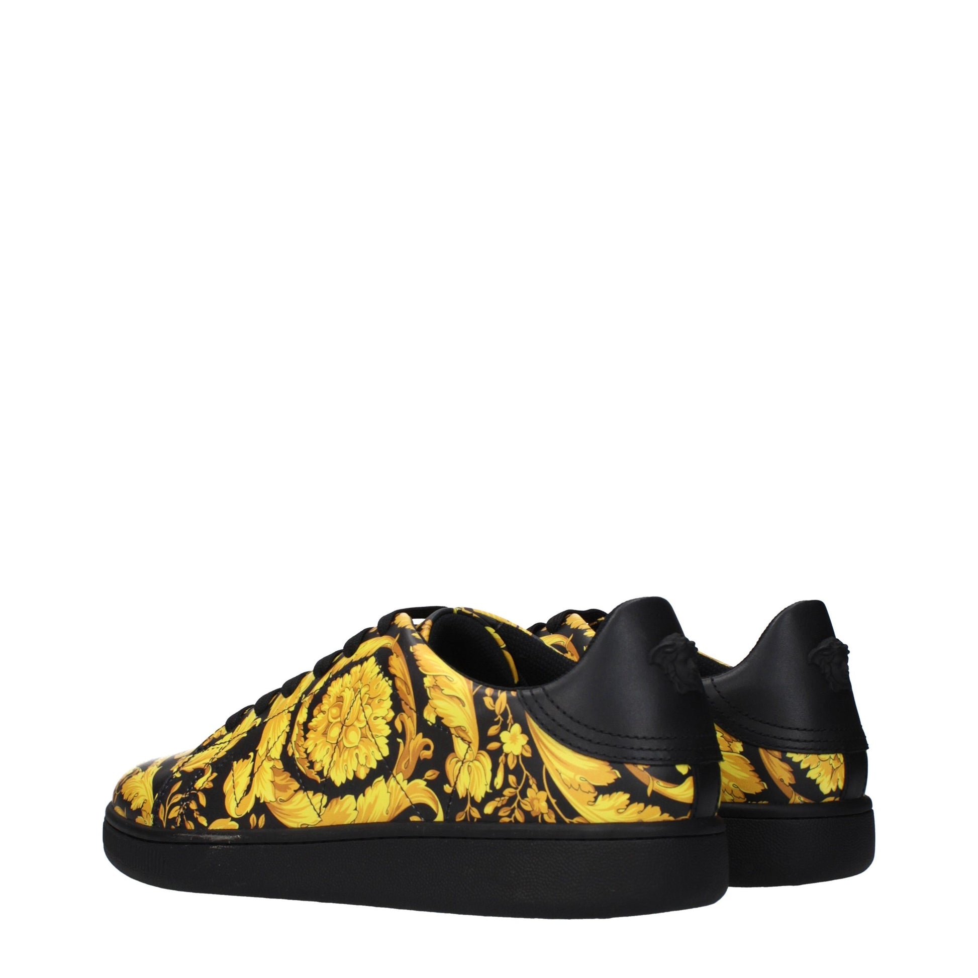 Versace Black Leather Chunky Sneakers