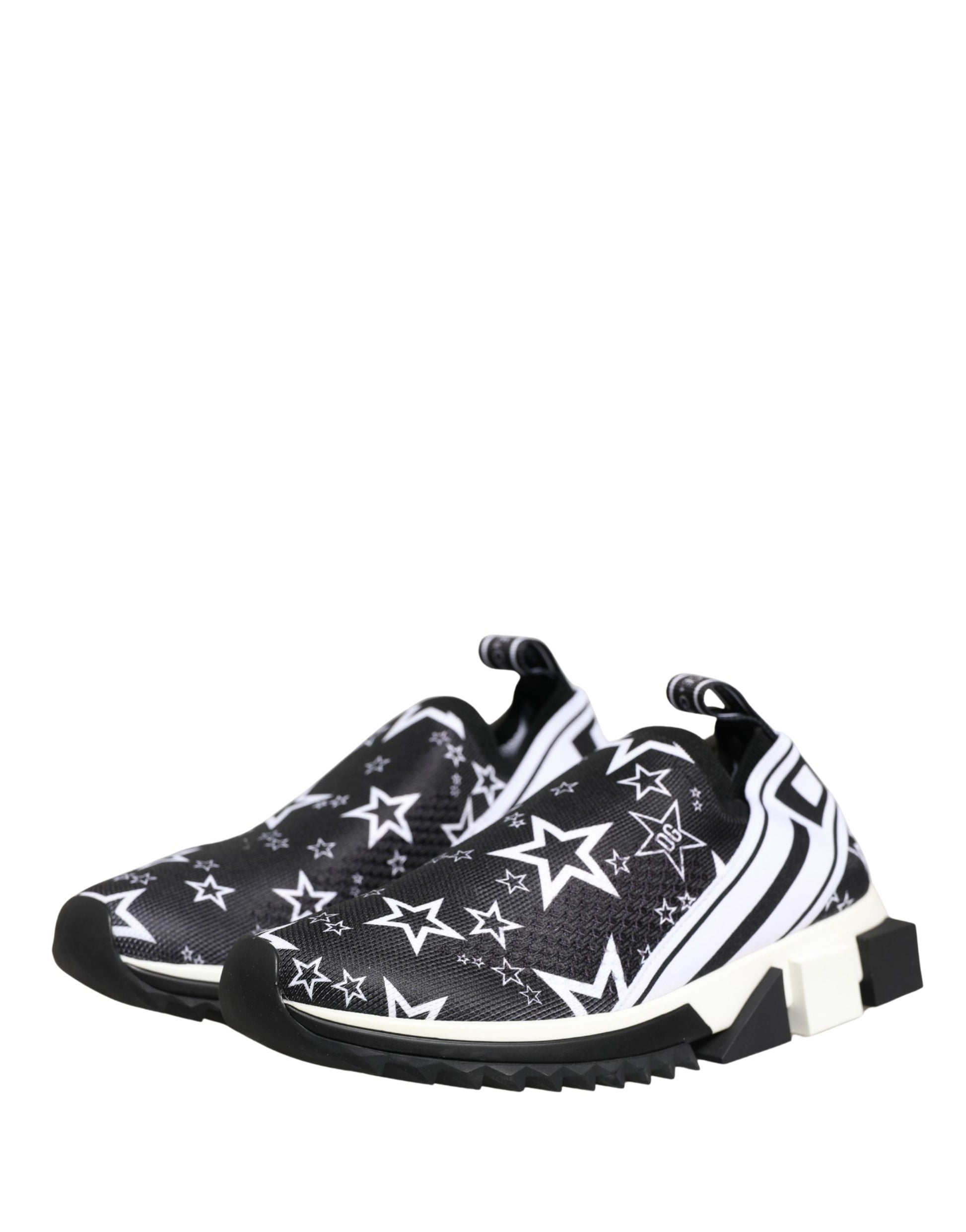 Dolce & Gabbana Black Stars Logo SORRENTO Sneakers Shoes