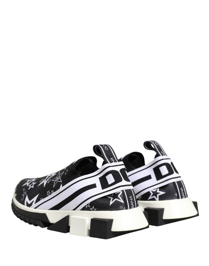 Dolce & Gabbana Black Stars Logo SORRENTO Sneakers Shoes