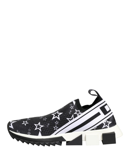Dolce & Gabbana Black Stars Logo SORRENTO Sneakers Shoes