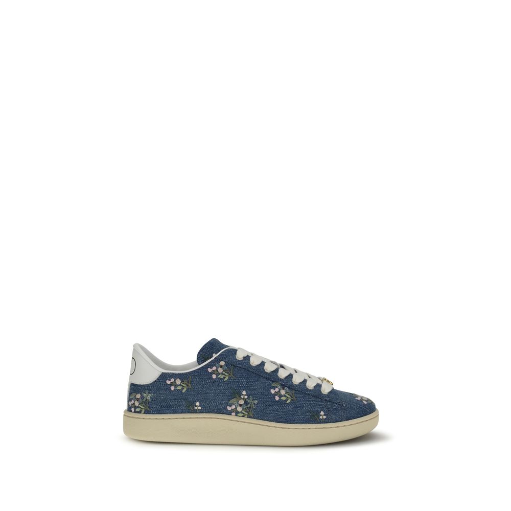 Valentino Garavani Blue Fabric Low Top Sneakers
