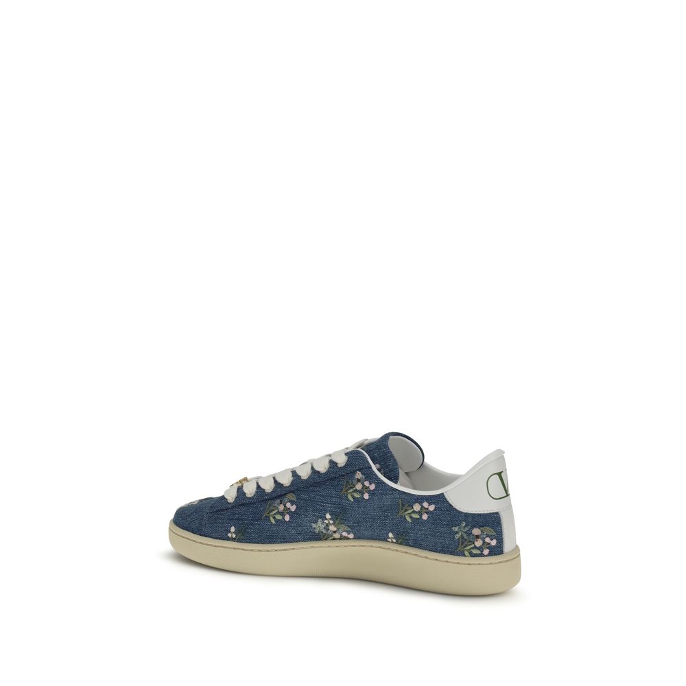 Valentino Garavani Blue Fabric Low Top Sneakers