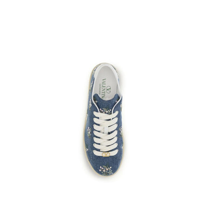 Valentino Garavani Blue Fabric Low Top Sneakers