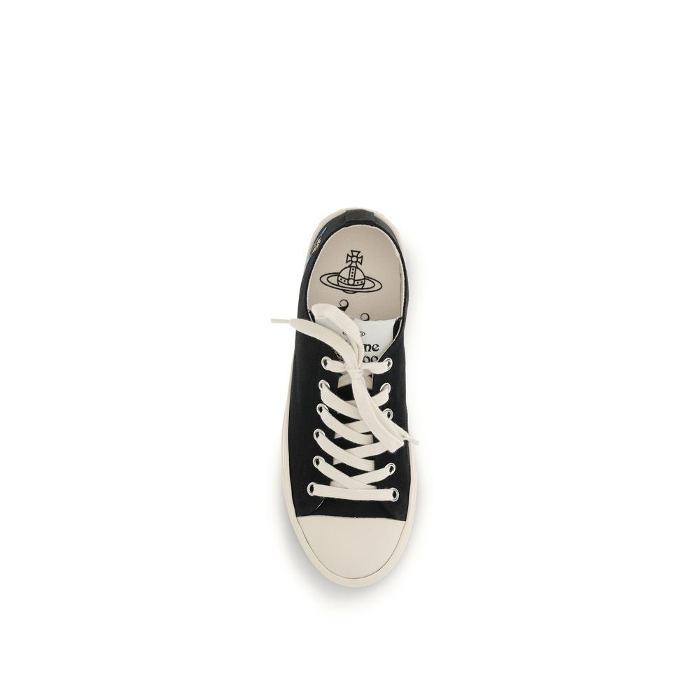 Vivienne Westwood Black Fabric Low Top Sneakers