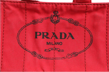 Prada Canapa Mini Canvas Tote