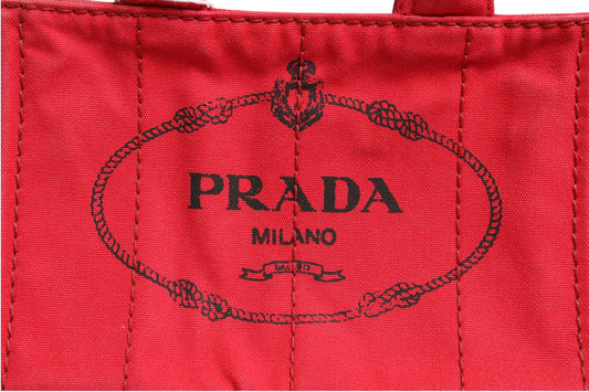 Prada Canapa Mini Canvas Tote