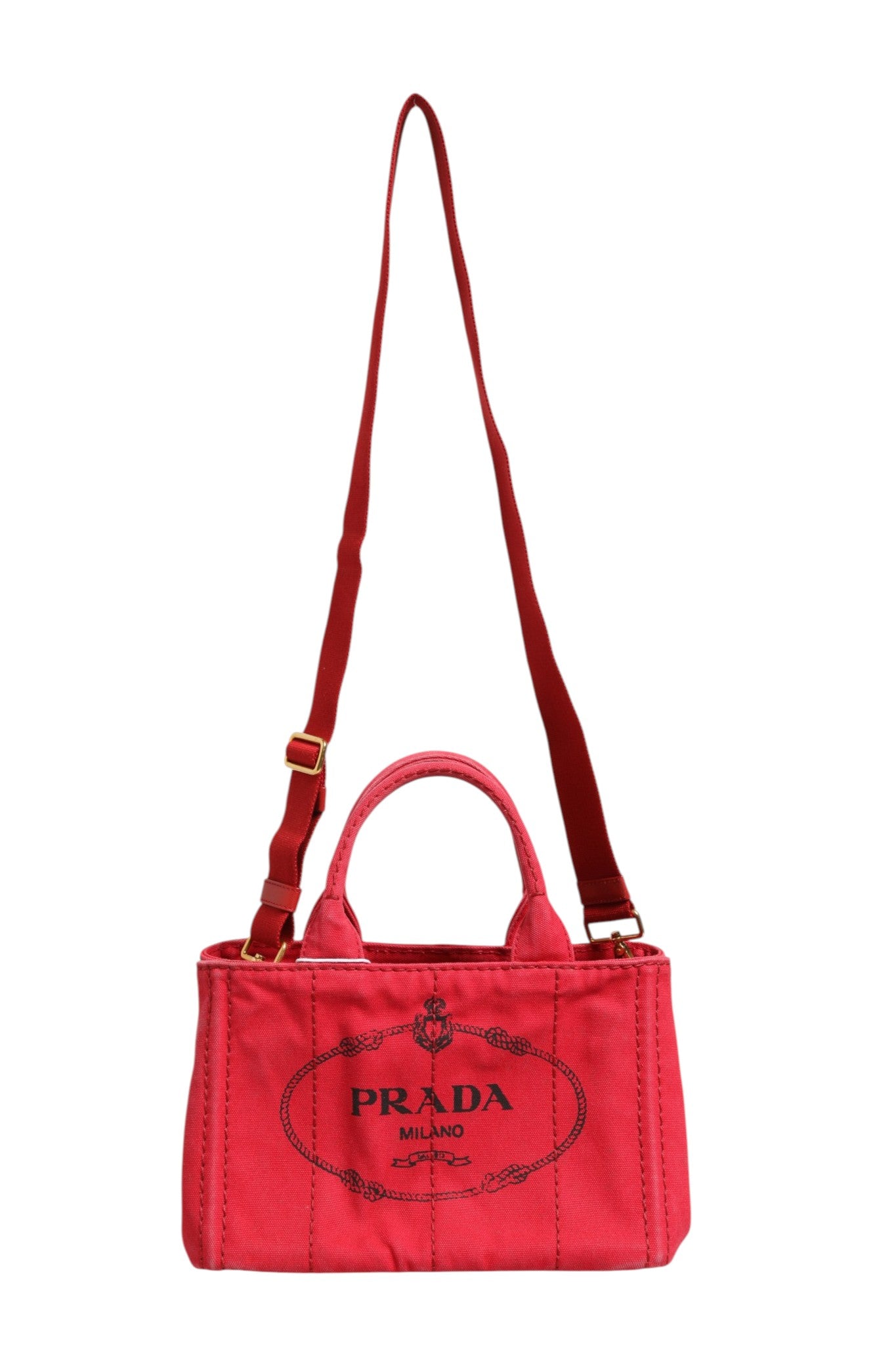 Prada Canapa Mini Canvas Tote