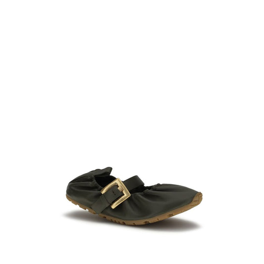 Balmain Bicolor Calf Leather Bos Taurus Ballet Flats