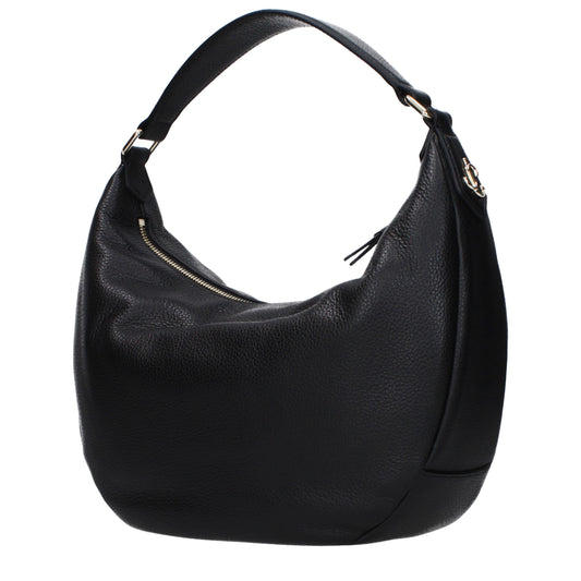 Jimmy Choo Black Leather Shoulder Bag