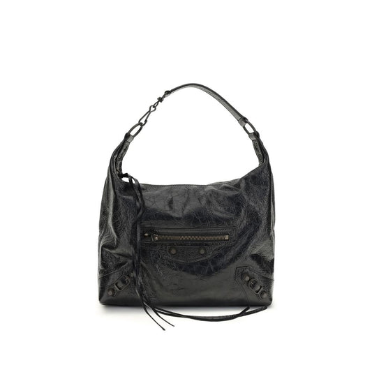 Balenciaga Black Lamb Ovis Aries Aries Shoulder Bag