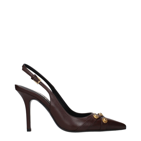 Versace Brown Leather Pumps