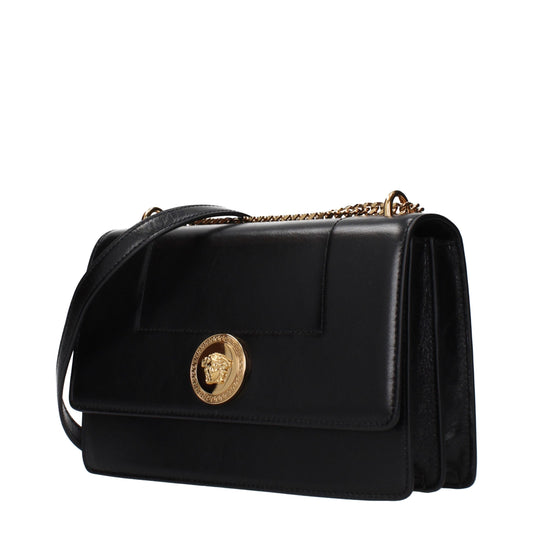 Versace Black Leather Crossbody Bag