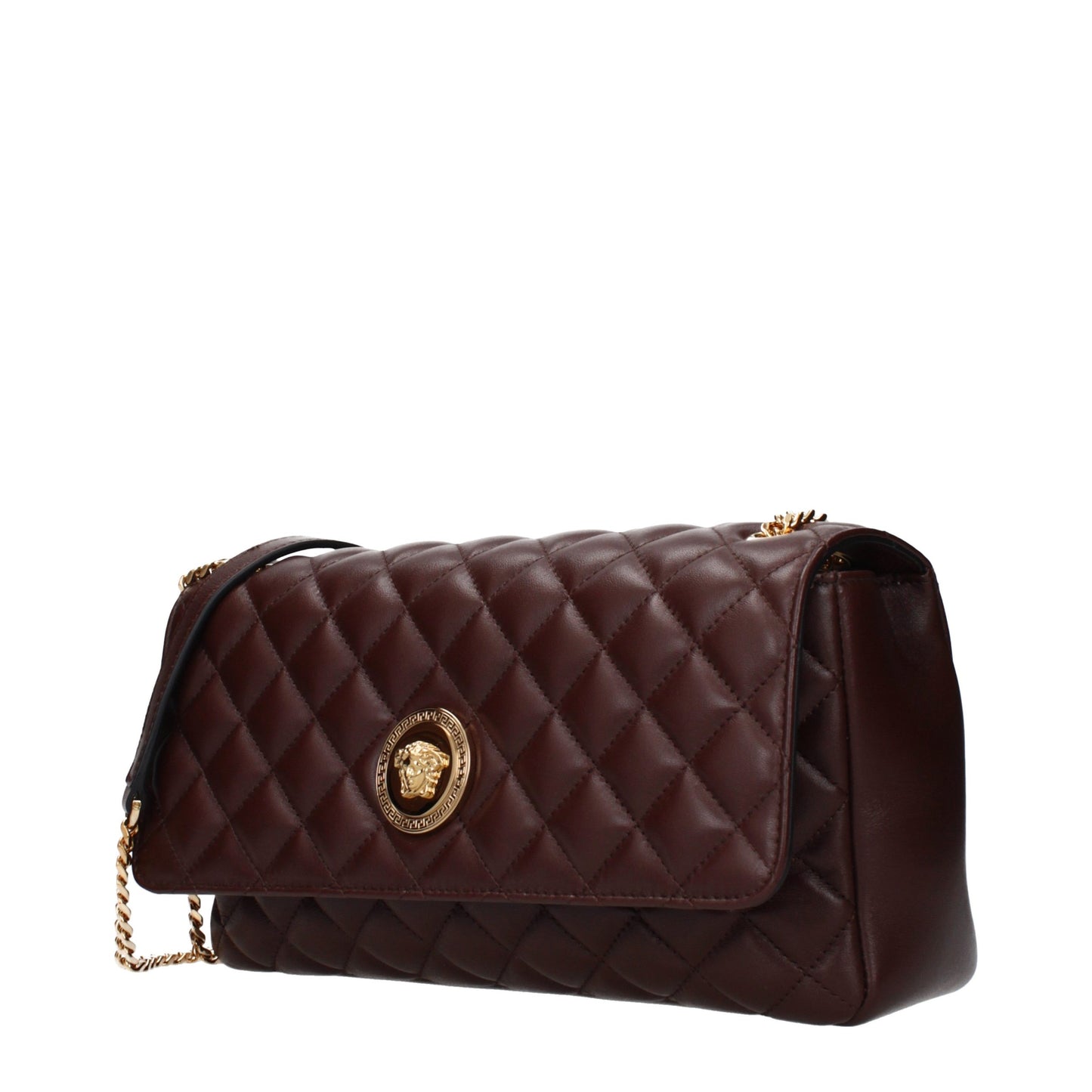 Versace Brown Leather Shoulder Bag