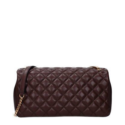 Versace Brown Leather Shoulder Bag