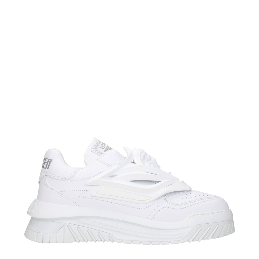 Versace White Leather Sneakers