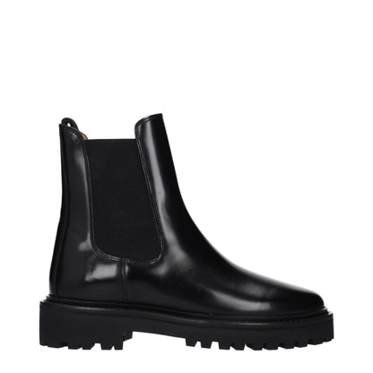 Isabel Marant Black Leather Ankle Boots