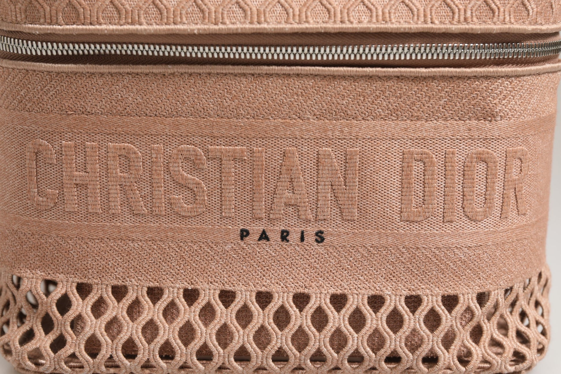 Christian Dior Mesh Embroidered Dior travel Vanity Case