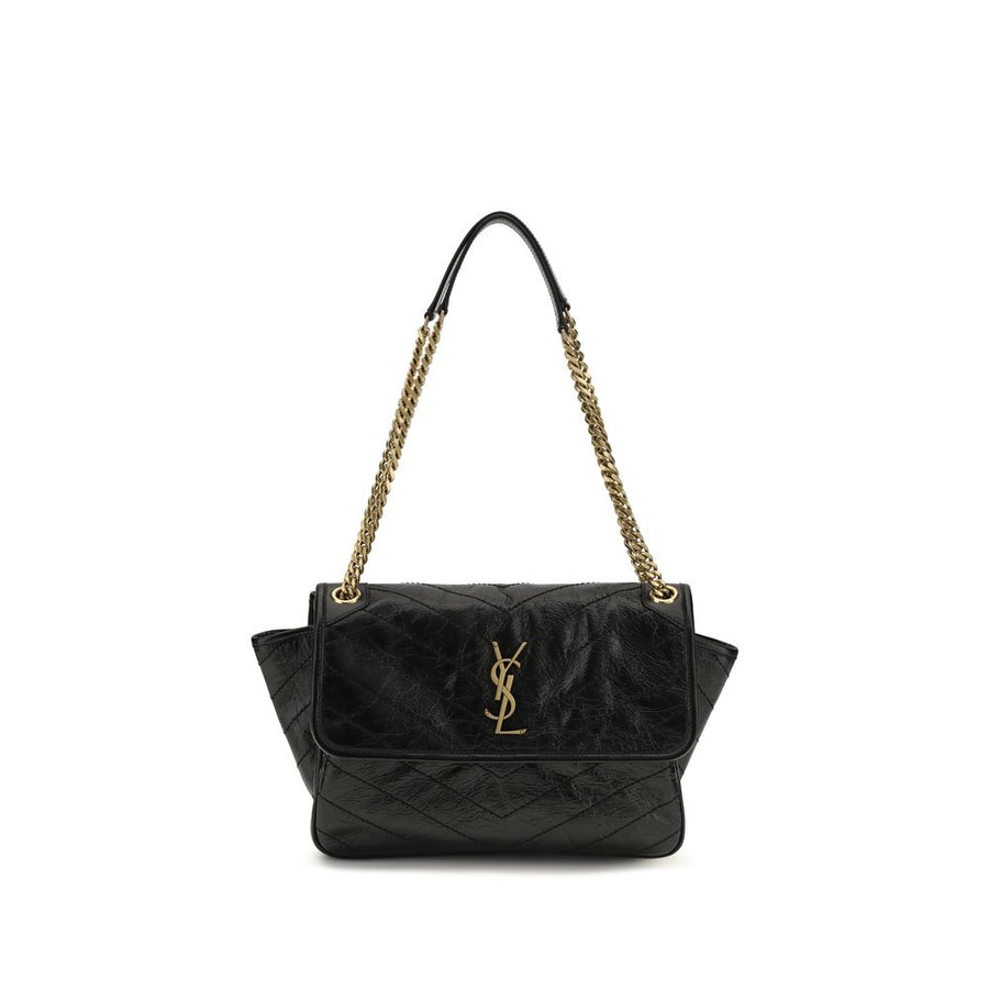 Saint Laurent Black Calf Leather Bos Taurus Shoulder Bag