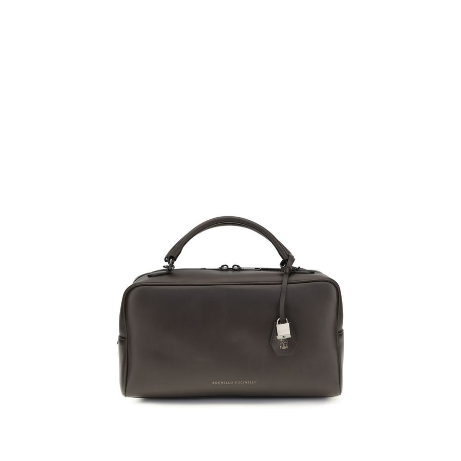 Brunello Cucinelli Brown Calf Leather Bos Taurus Handbag