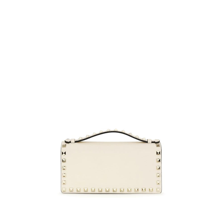 Valentino Garavani Beige Calf Leather Bos Taurus Wallet