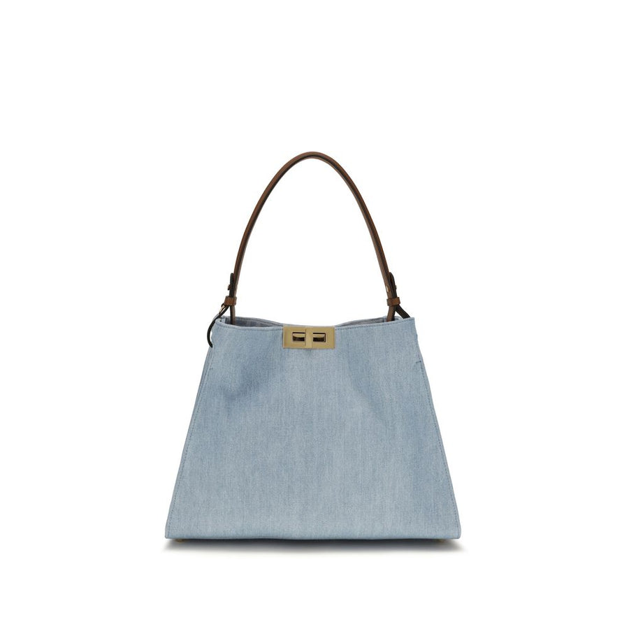 Fendi Blue Cotton Handbag