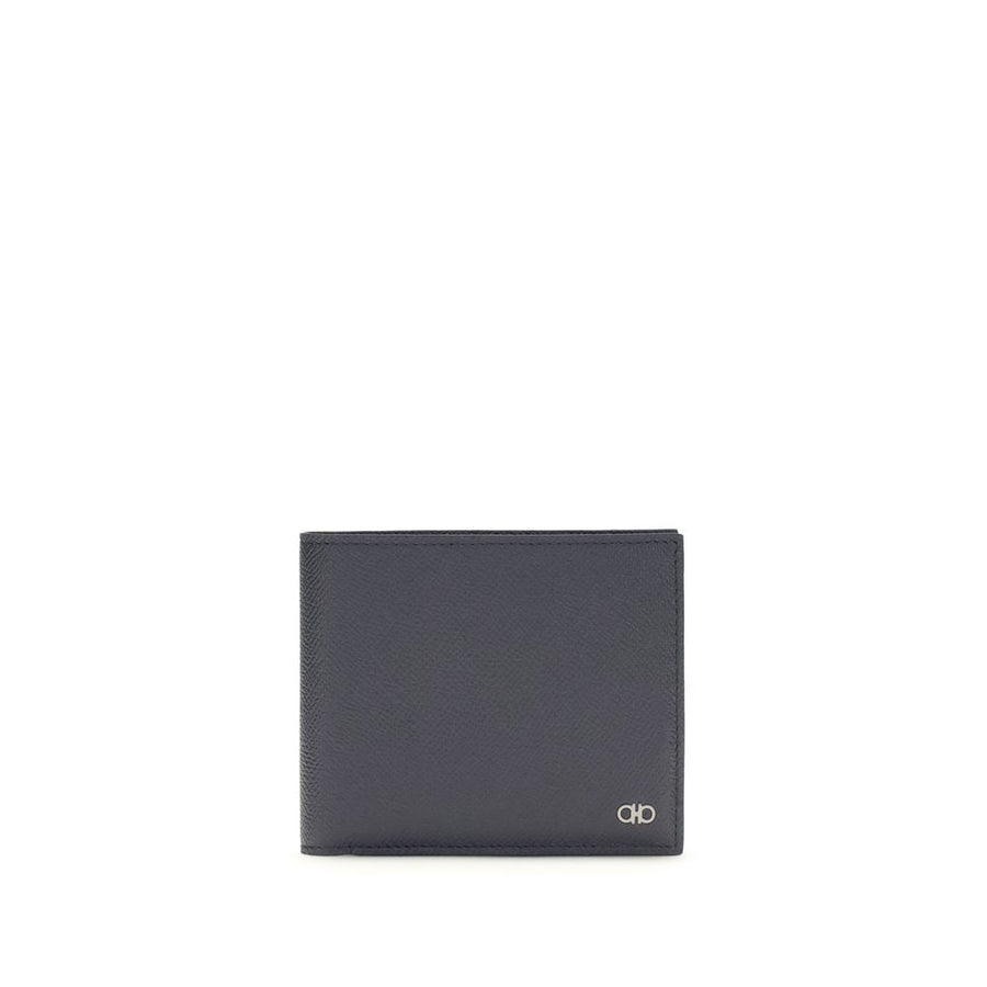 Ferragamo Blue Calf Leather Bos Taurus Wallet