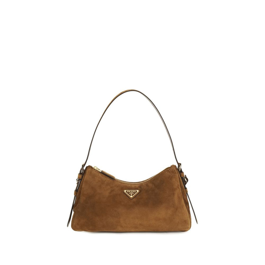 Prada Brown Calf Leather Bos Taurus Shoulder Bag