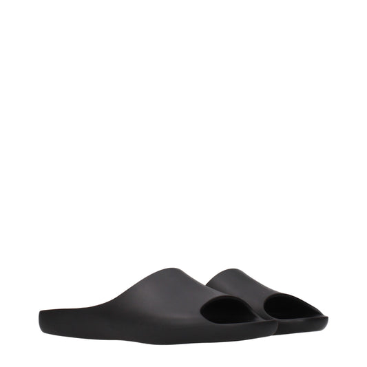 The Row Black Cotton Slippers