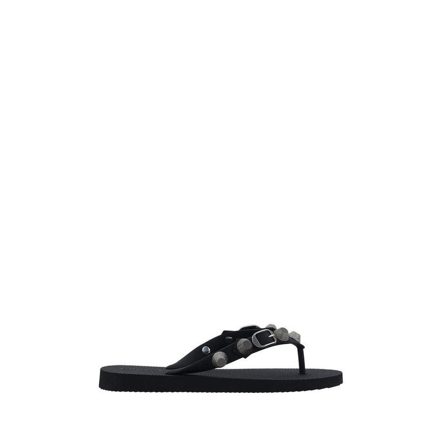 Balenciaga Black Polyester Flat Sandals