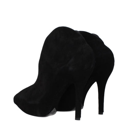 Alaïa Black Leather Ankle Boots
