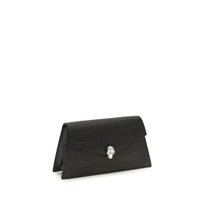 Alexander McQueen Black Calf Leather Bos Taurus Clutch Bag
