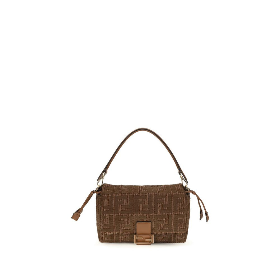Fendi Brown Raffia Shoulder Bag