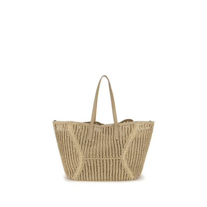 Brunello Cucinelli Beige Raffia Handbag