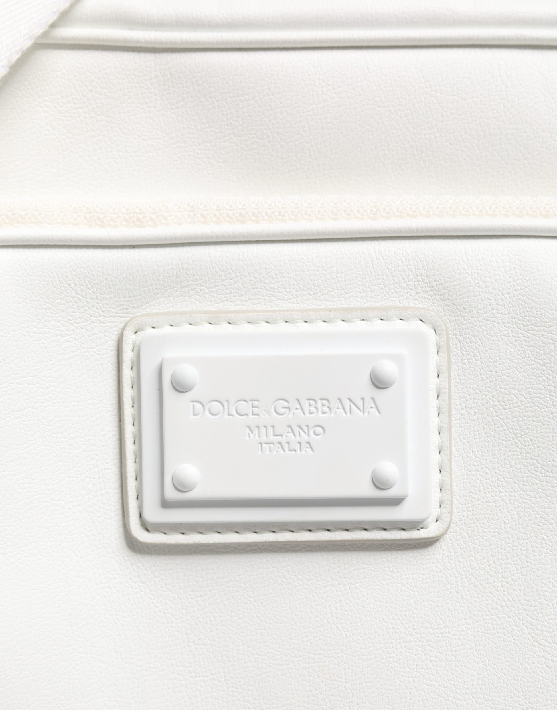 Dolce & Gabbana White Logo Plaque Crossbody Shoulder Borse Men Bag