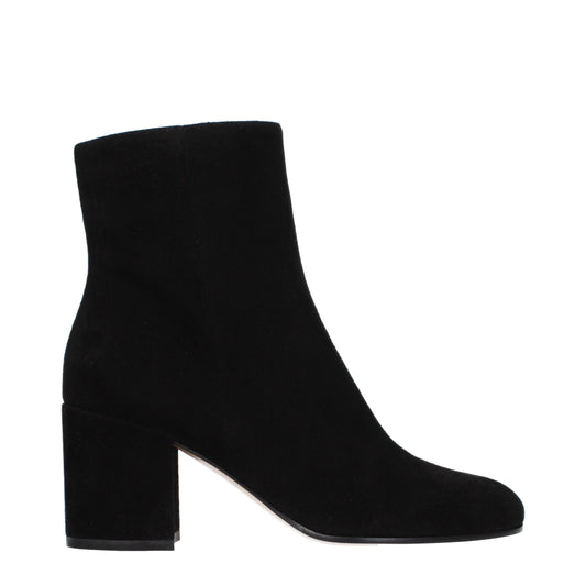 Gianvito Rossi Black Leather Ankle Boots