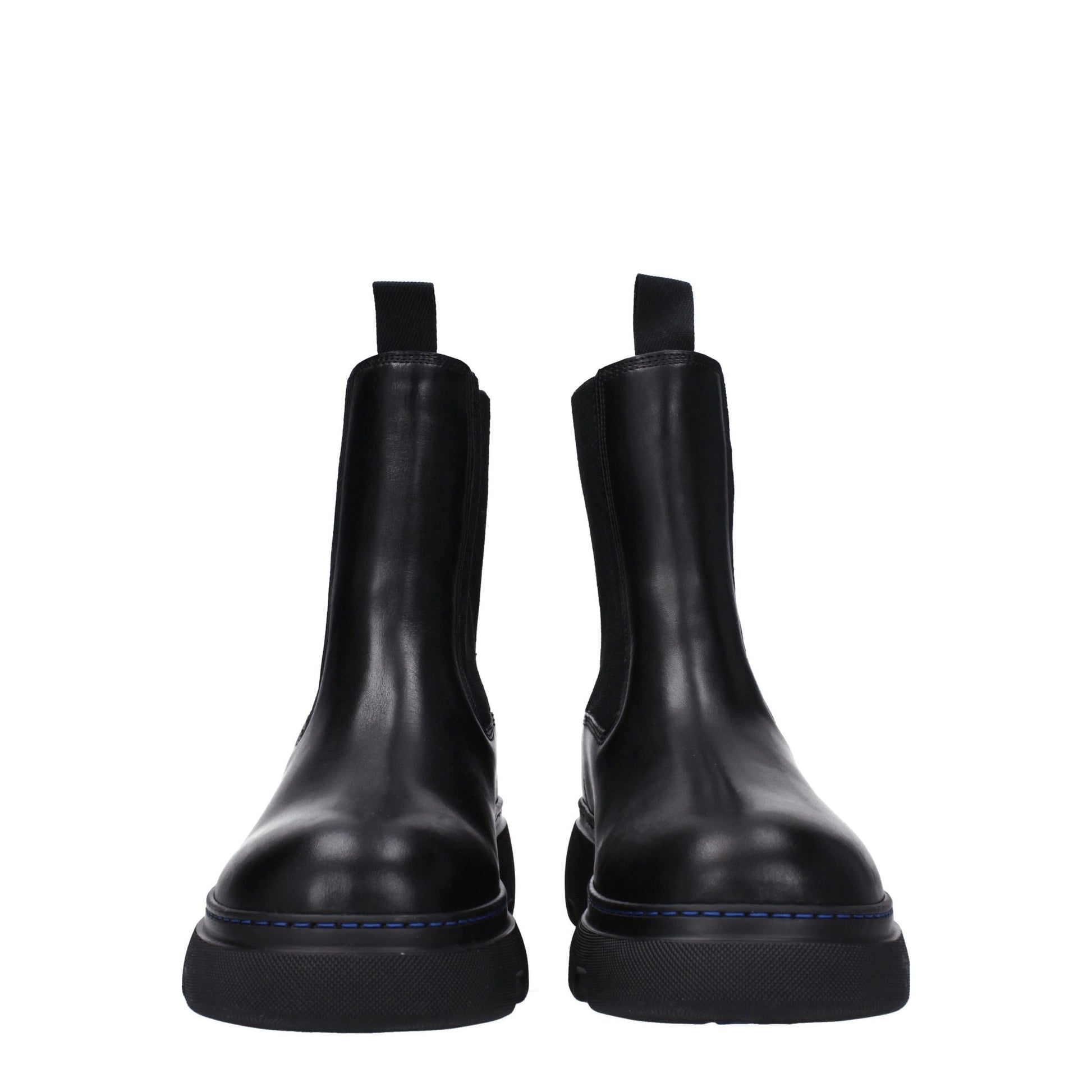Burberry Black Leather Ankle Boots