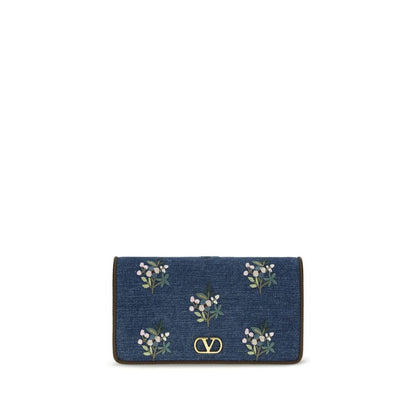 Valentino Garavani Blue Cotton Shoulder Bag