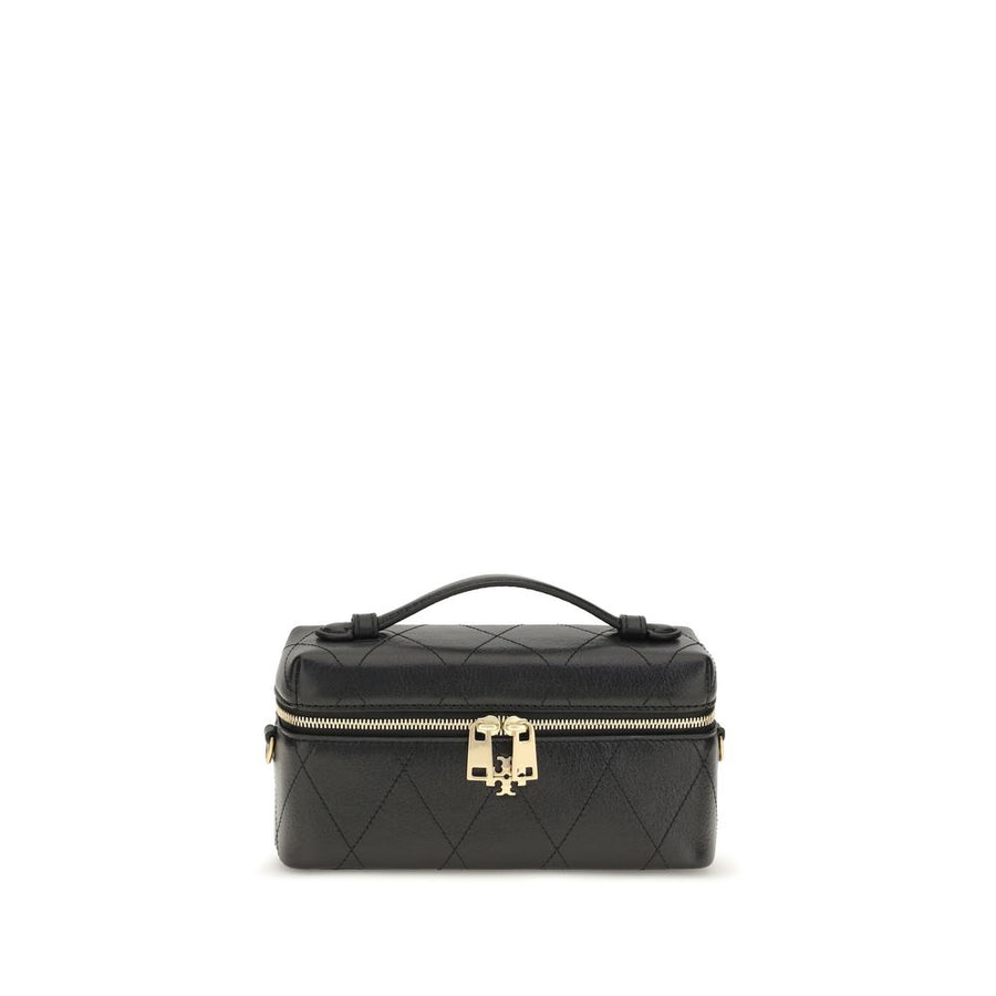 Tory Burch Black Calf Leather Bos Taurus Wallet