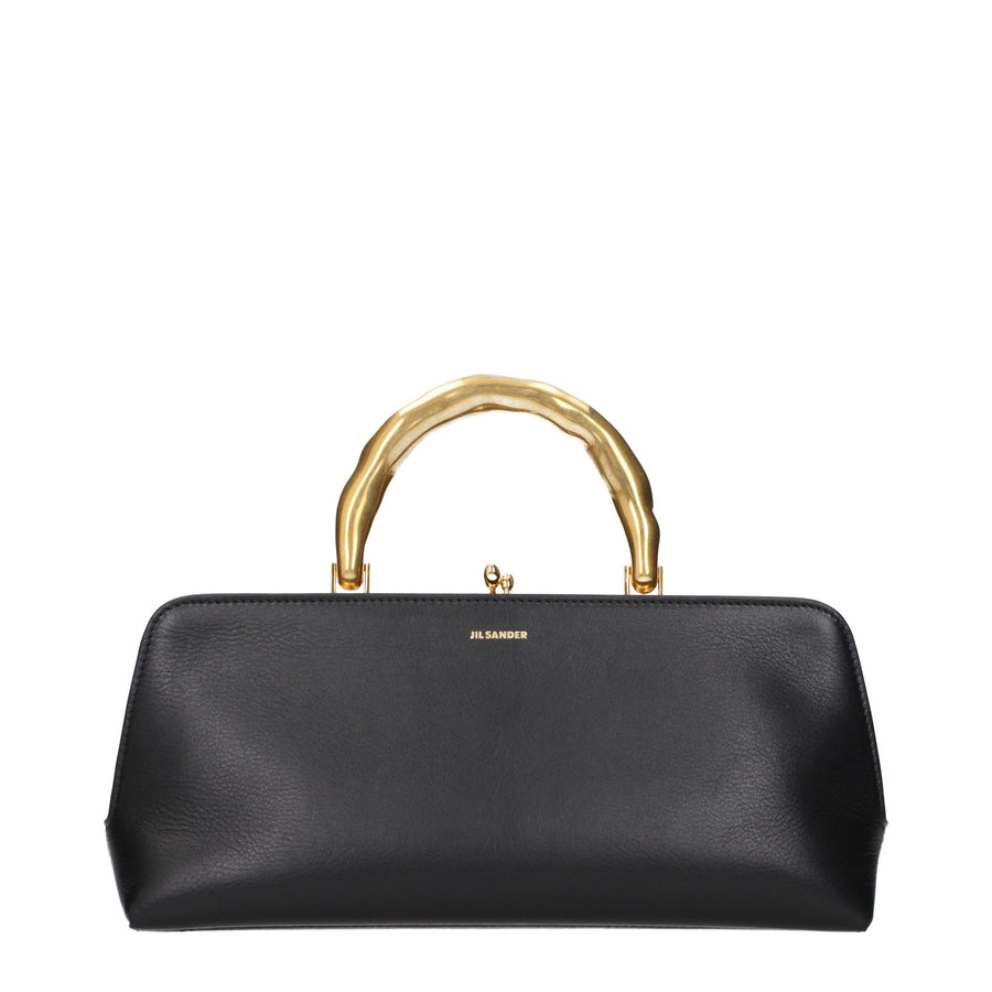 Jil Sander Black Leather Handbag