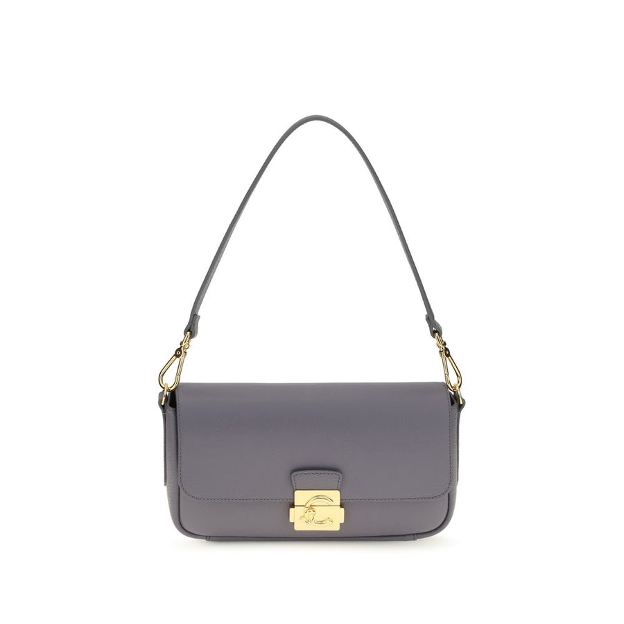 Coccinelle Blue Calf Leather Bos Taurus Shoulder Bag