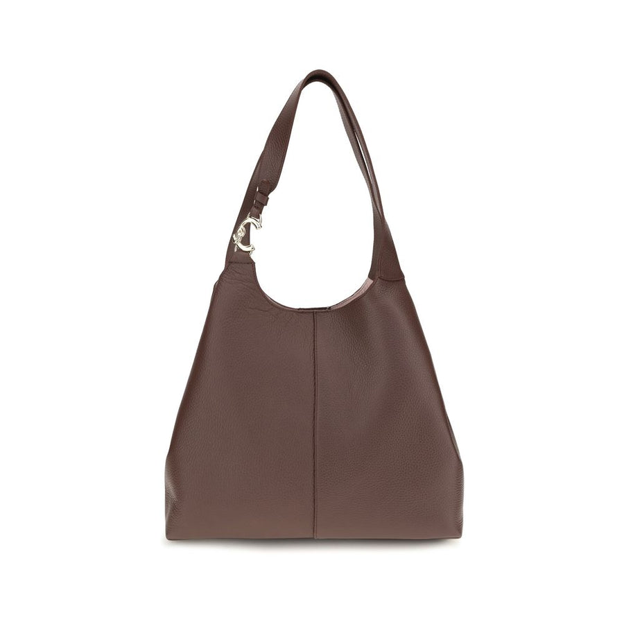 Coccinelle Beige Calf Leather Bos Taurus Shoulder Bag